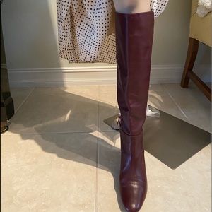 Tall leather boots made in Spain. Size 8.